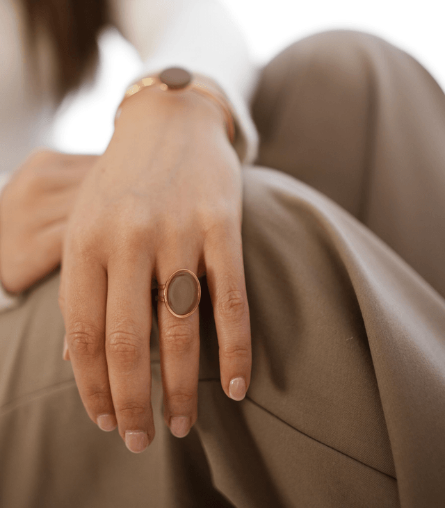 Ring with Polymer Clay ~ Mirrow