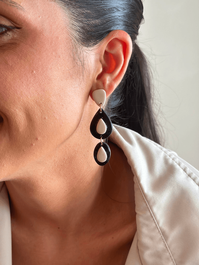 Polymer Clay Earrings ~ Diamonds