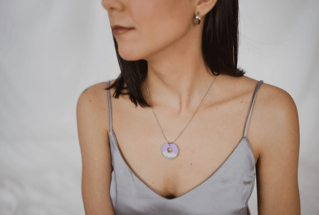 Necklace with Polymer Clay ~ Teresa