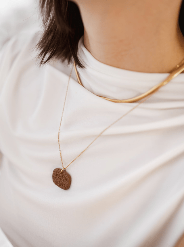 Necklace with Polymer Clay ~ Twins