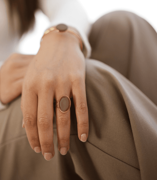Ring with Polymer Clay ~ Mirrow