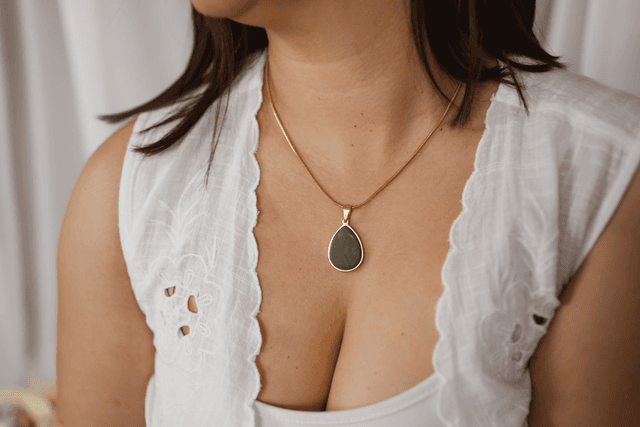 Necklace with Polymer Clay ~ Drop